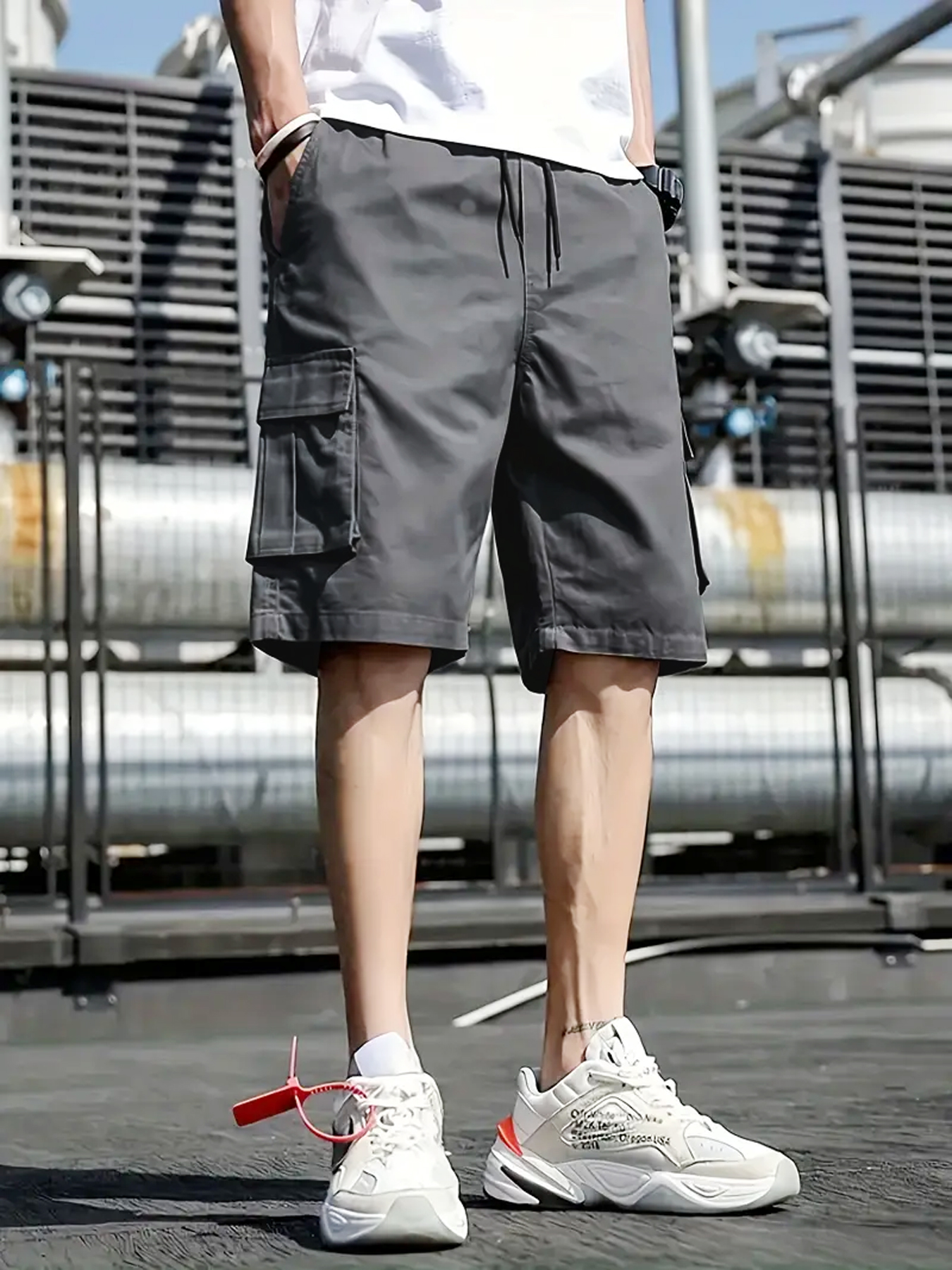 Streetwear Brand Shorts - American streetwear brand, vintage hip-hop style,