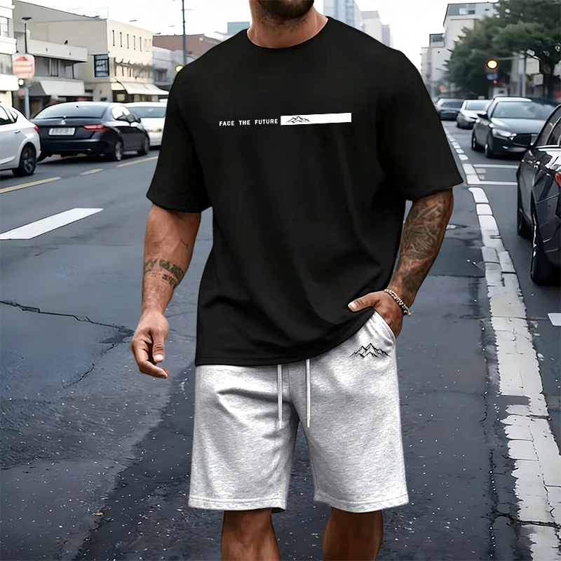 Fashion Mens T-Shirt Tracksuit - Streetwear Brand Shorts avaliação e preço