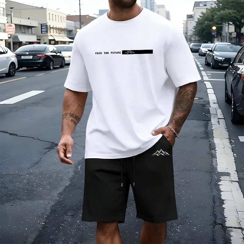 Fashion Mens T-Shirt Tracksuit - Streetwear Brand Shorts avaliação e preço