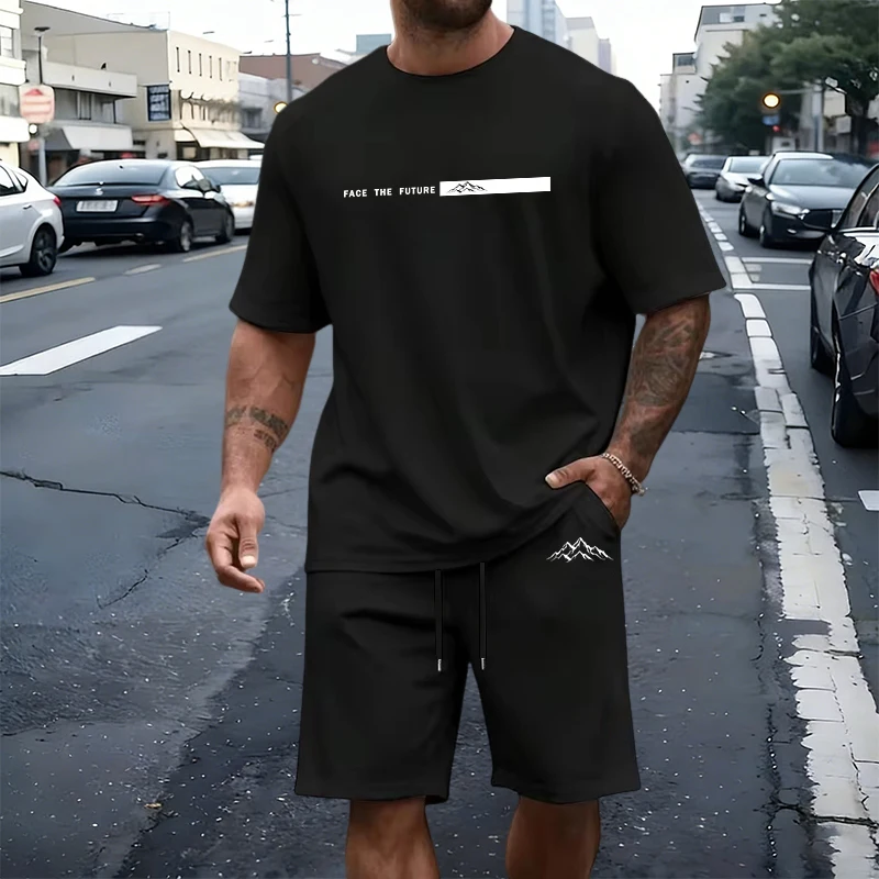 Fashion Mens T-Shirt Tracksuit - Streetwear Brand Shorts avaliação e preço