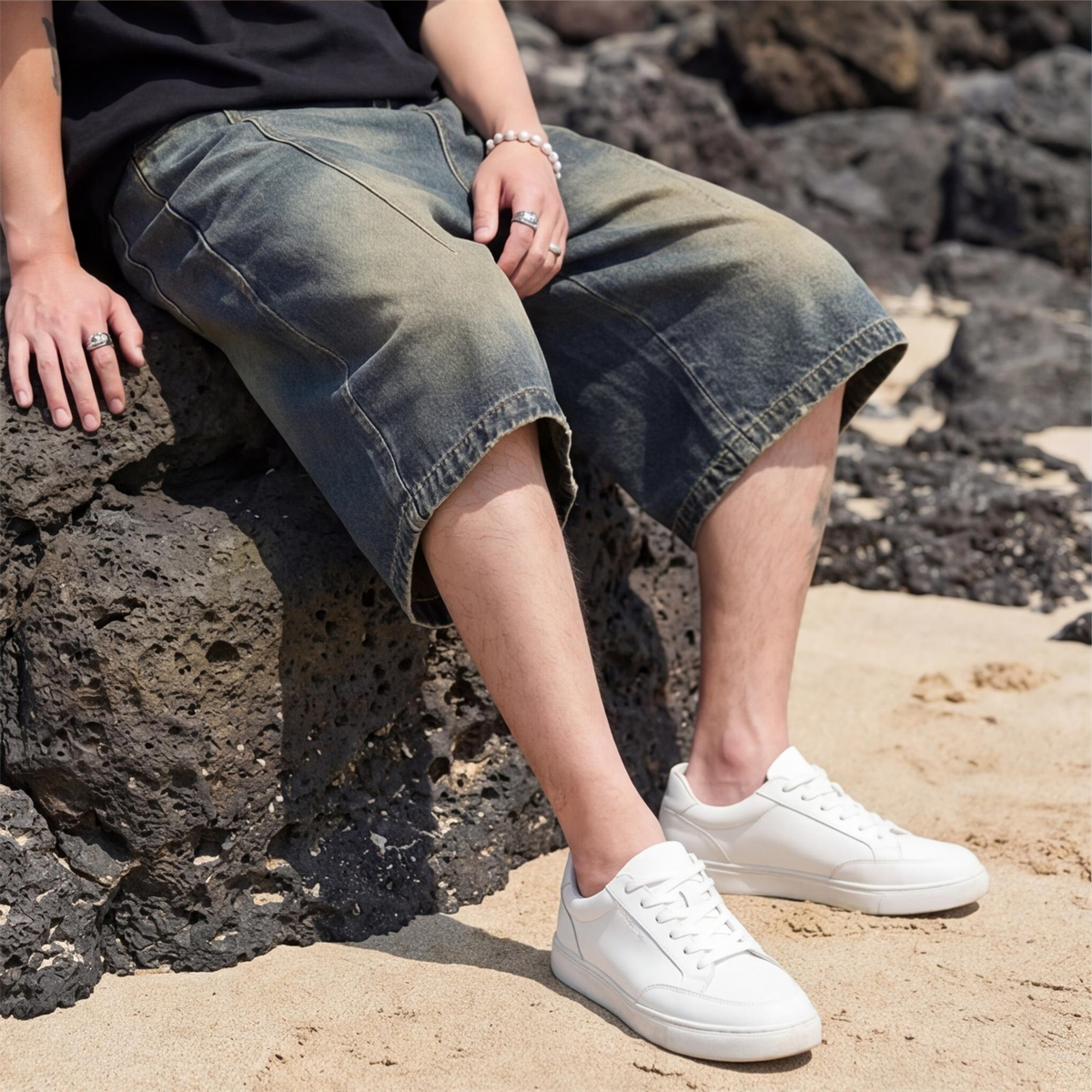 High Street Vintage Gradient D - Streetwear Brand Shorts avaliação e preço