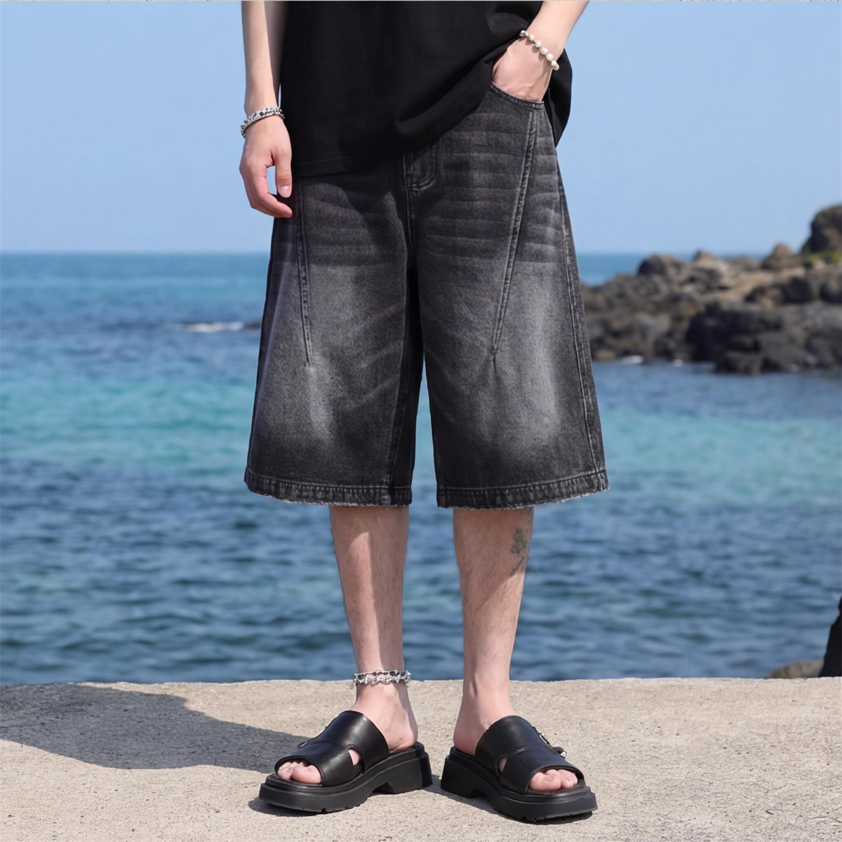 High Street Vintage Gradient D - Streetwear Brand Shorts avaliação e preço