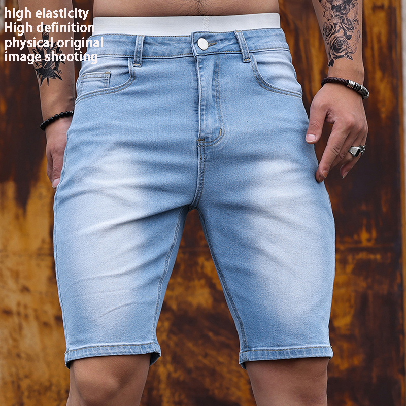 2026 Mens Stretch Denim Shorts - Streetwear Brand Shorts avaliação e preço