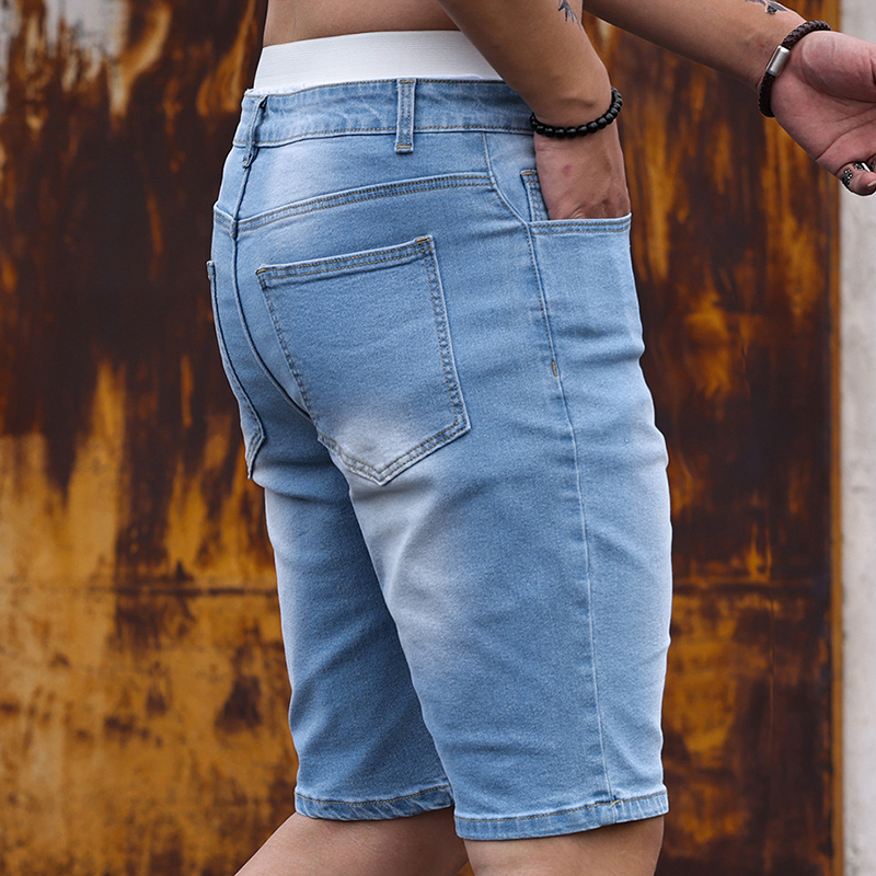 2026 Mens Stretch Denim Shorts - Streetwear Brand Shorts avaliação e preço