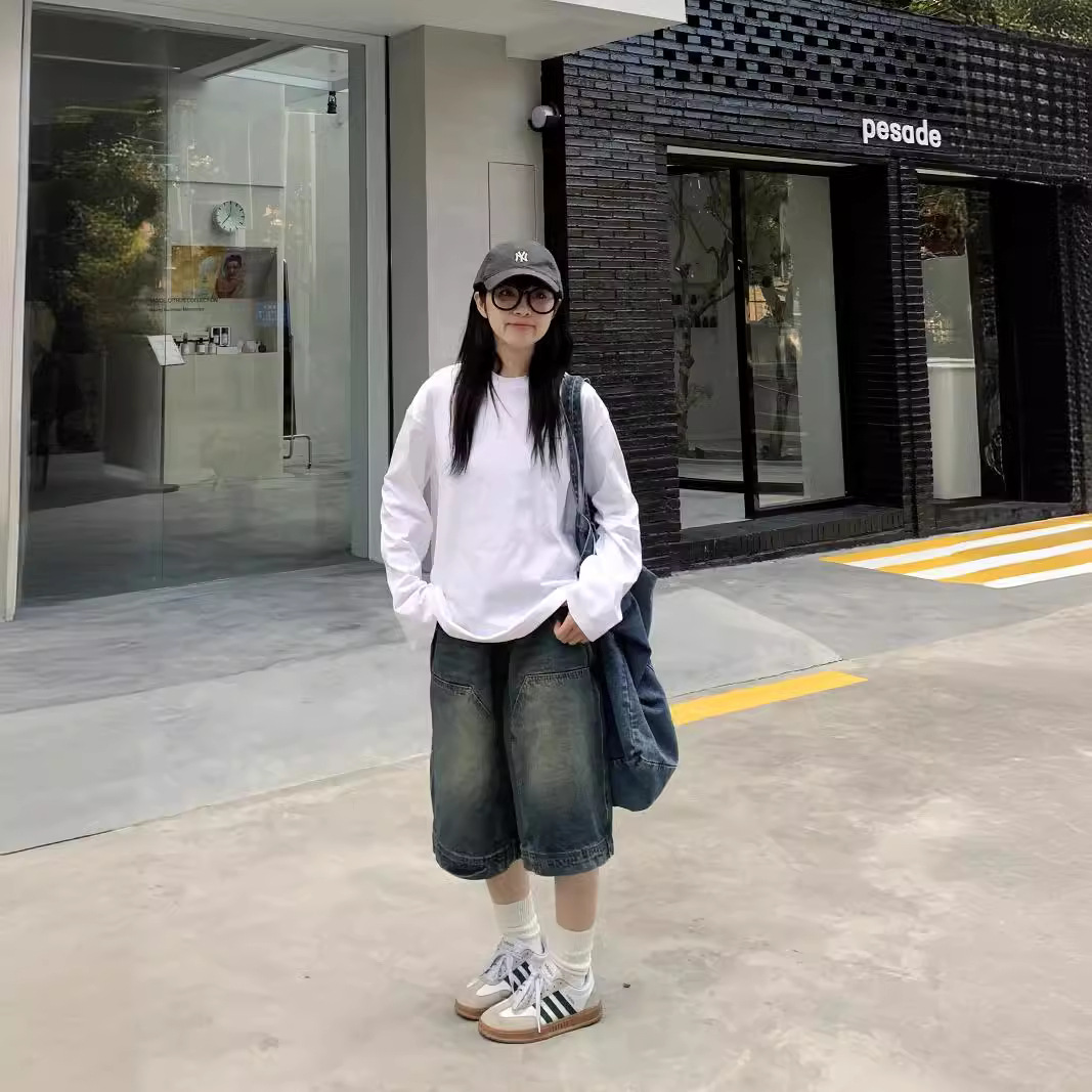 Women Y2K Vintage Baggy Jean S - Streetwear Brand Shorts avaliação e preço