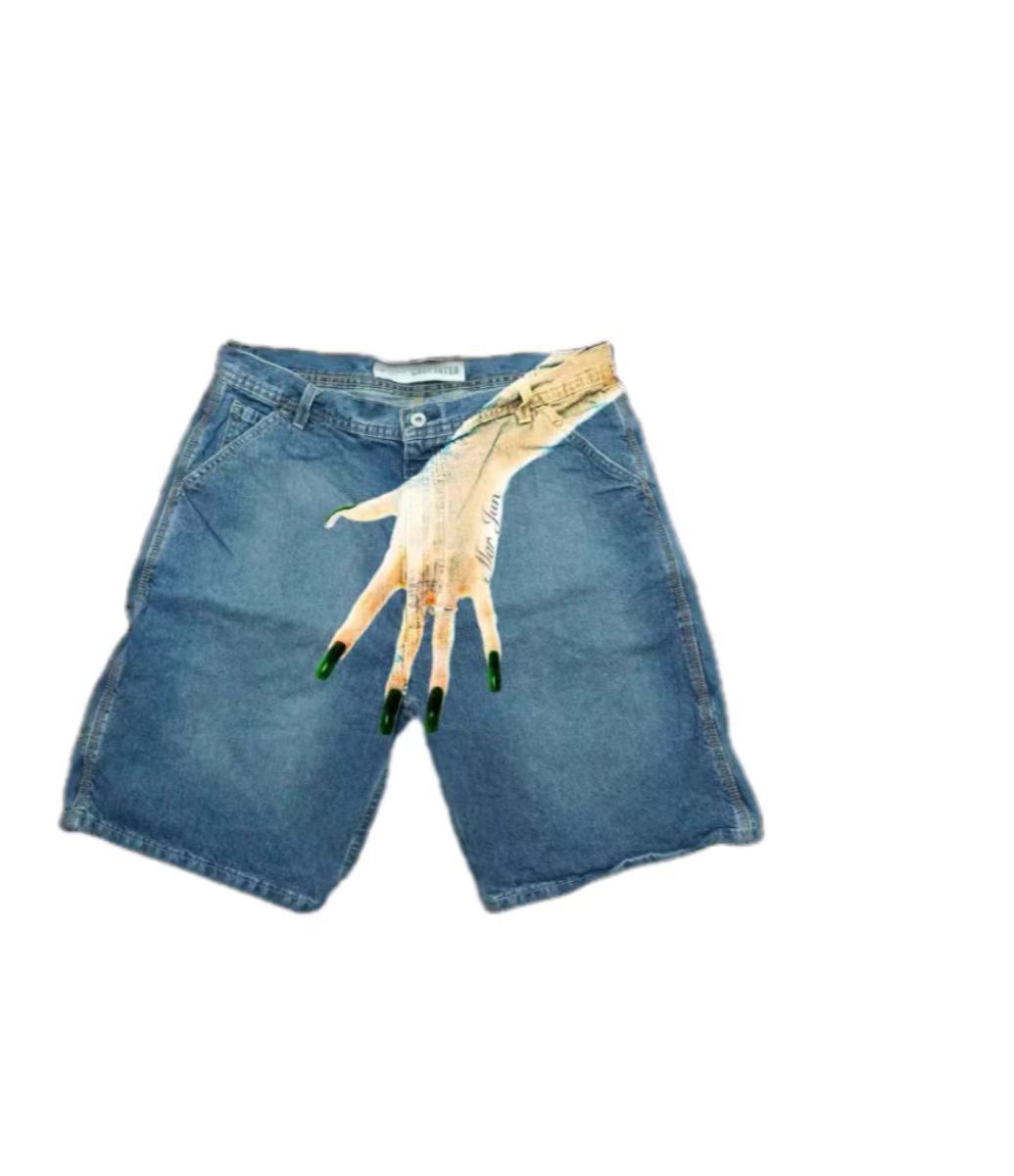 Y2K Baggy Denim Shorts vintage - Streetwear Brand Shorts avaliação e preço