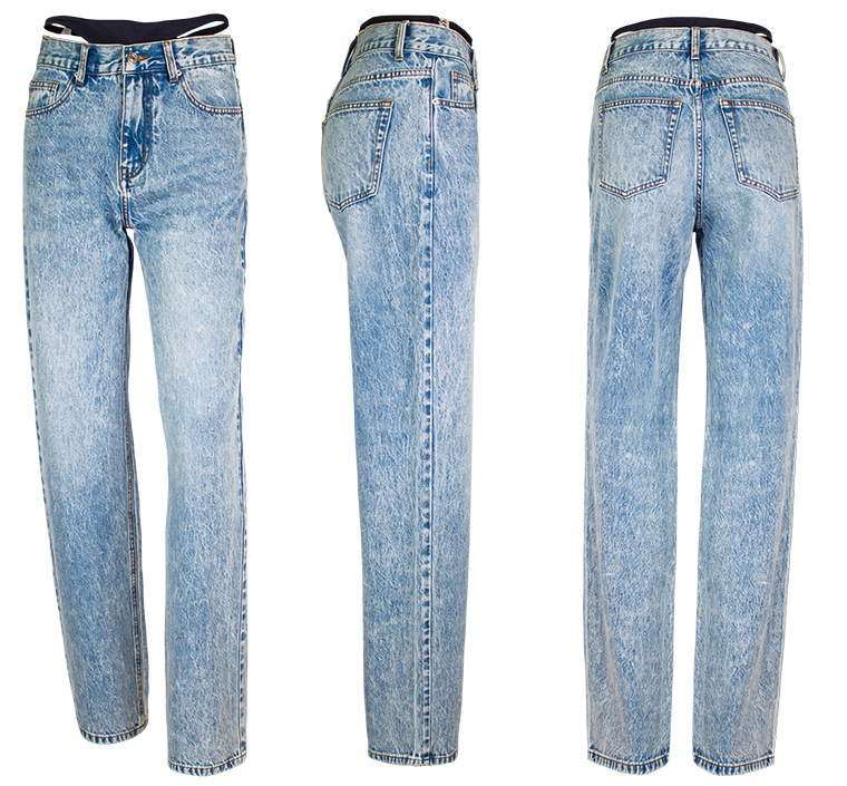 Fake Two-Piece Stitching Strai - Streetwear Outfit Brand avaliação e preço